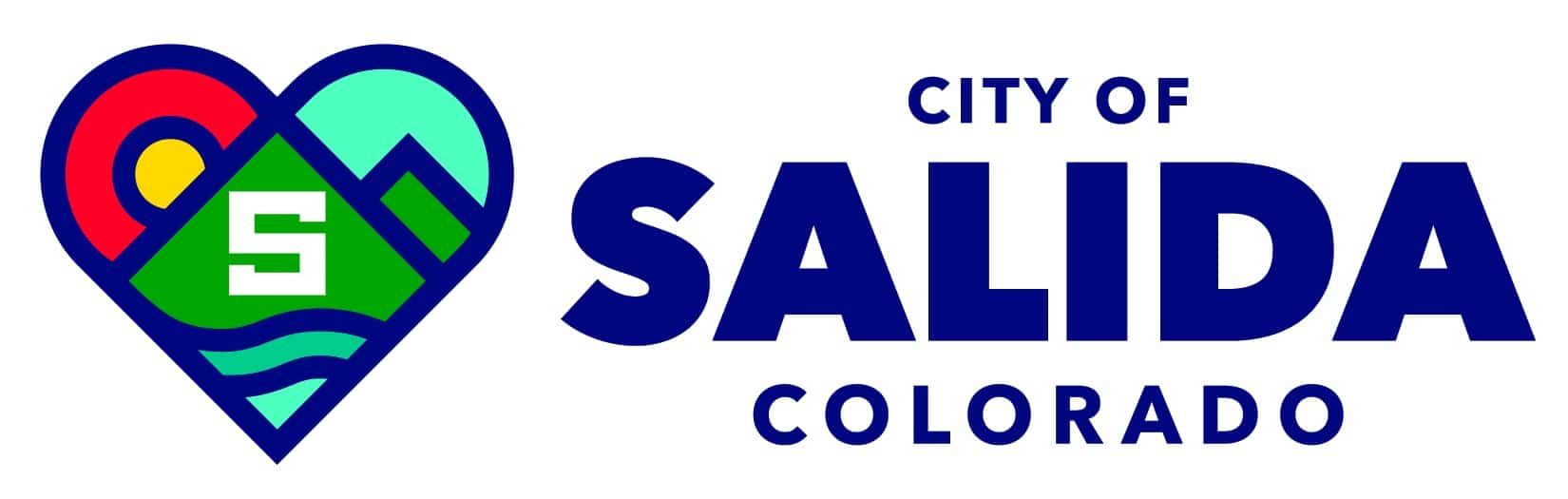 City of Salida Colorado logo with colorful heart emblem