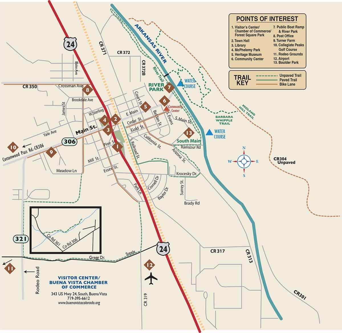 town_of_buena_vista_colorado_map