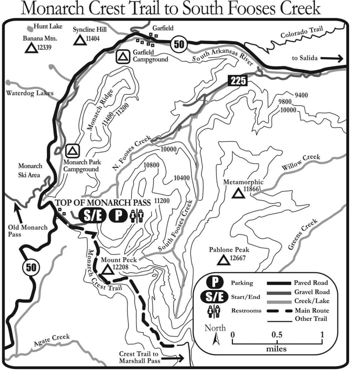 Monarch_Crest_Trail_to_South_Fooses_Creek_map
