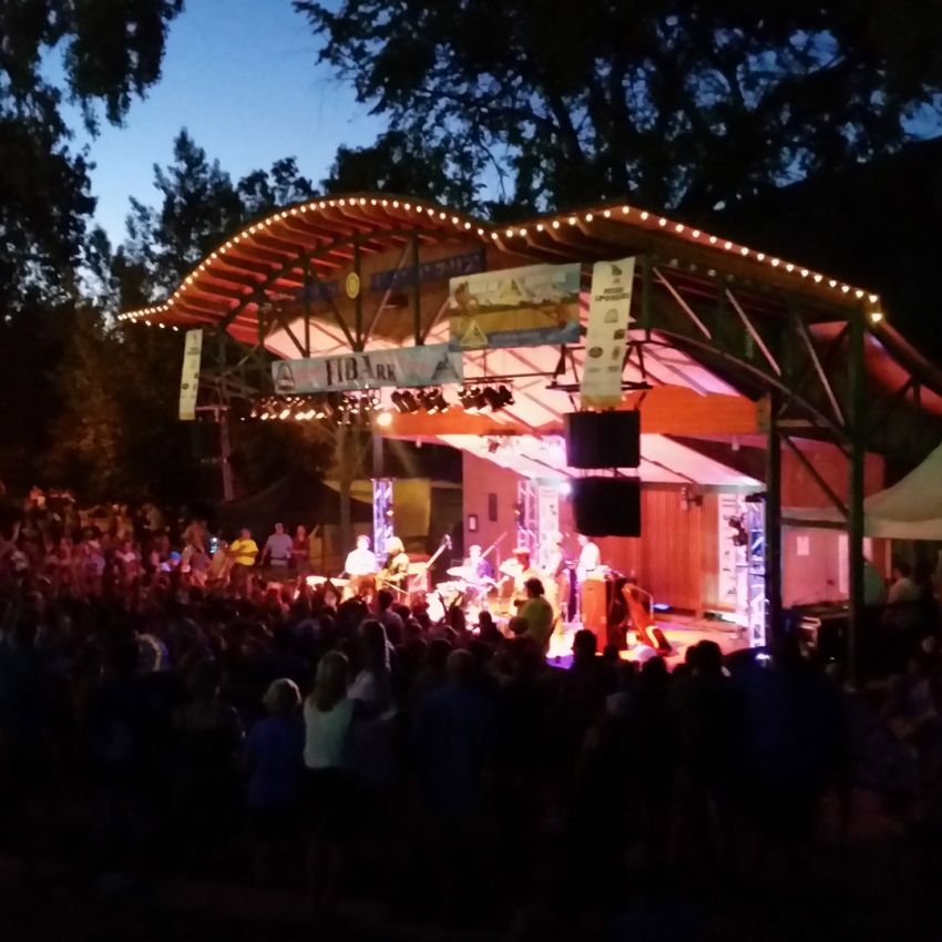 Live musicians at an outdoor venue in Buena Vista and Salida, CO