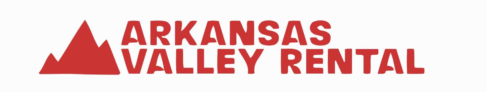 Arkansas Valley Rental red logo with mountain icon