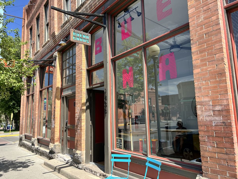 Buena Goods storefront with large windows and street view.