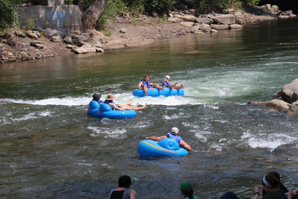 Tubing the Arkansas River near Salida, Colorado